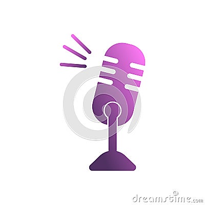 Microphone vector design template illustration.icon logo design elements Vector Illustration