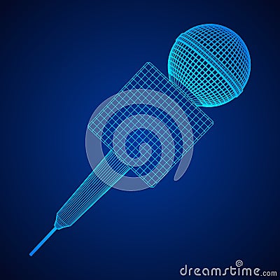 Microphone vector. News illustration. Vector Illustration