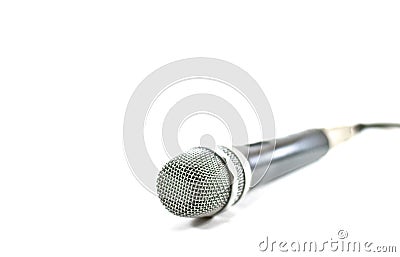 Microphone on a white background Stock Photo