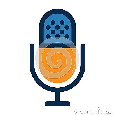 Microphone on a white background. Vector illustration decorative design Vector Illustration