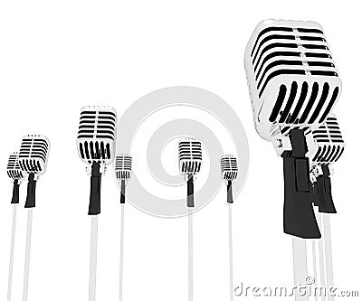 Microphones Speeches Shows Mic Music Performance Stock Photo