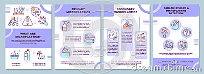 Microplastics brochure template. Vector Illustration