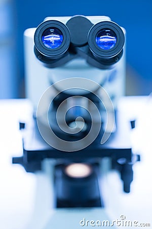 Microscope Eyepiece Stock Photo