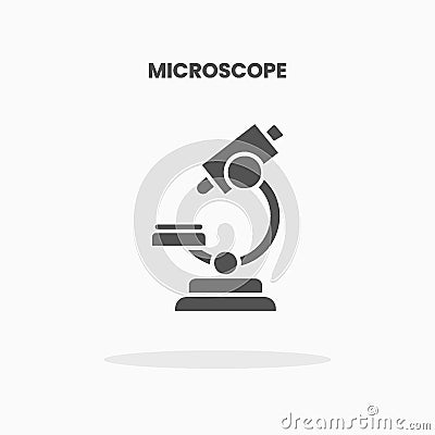 Microscope glyph icon. Vector Illustration