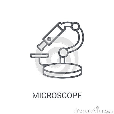 Microscope icon. Trendy Microscope logo concept on white backgro Vector Illustration