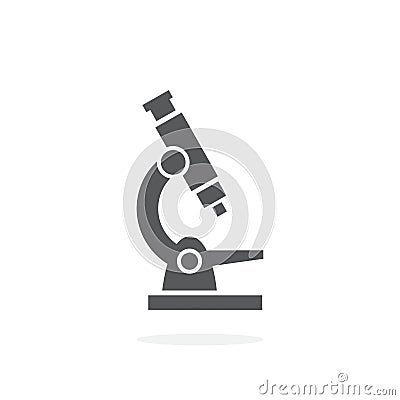 Microscope icon on white background. Vector Illustration