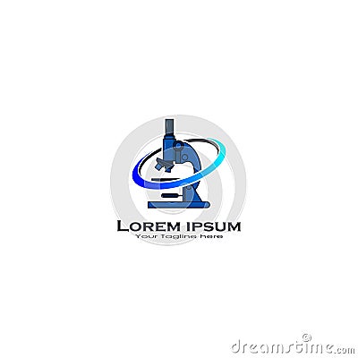 Microscope, laboratory logo vector graphics Vector Illustration