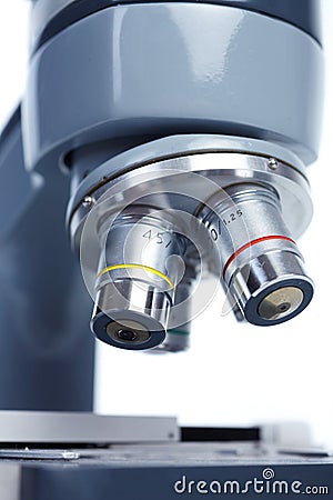 Microscope for laboratory viewing Stock Photo