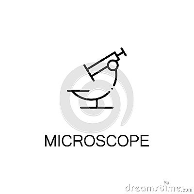 Microscope line icon Vector Illustration