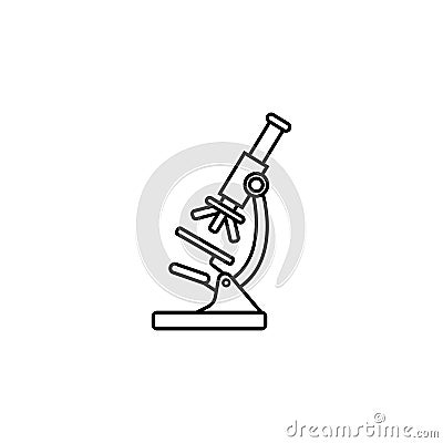 Microscope line icon, Medicine and research Vector Illustration