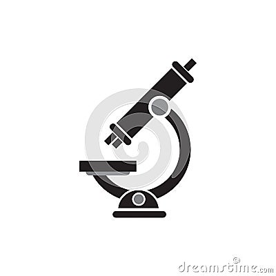 Microscope school icon design template vector isolated Vector Illustration