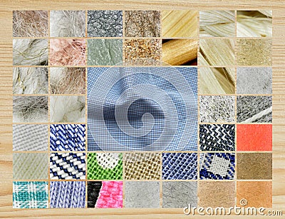 Microscope Snapshots: Natural fabric materials Stock Photo