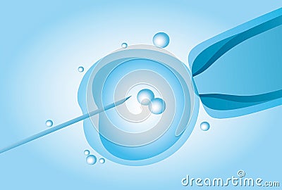 Microscopic artificial insemination, In vitro fertilisation IVF Stock Photo