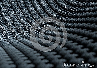Microscopic close up of fabric or fibres with depth of field Stock Photo