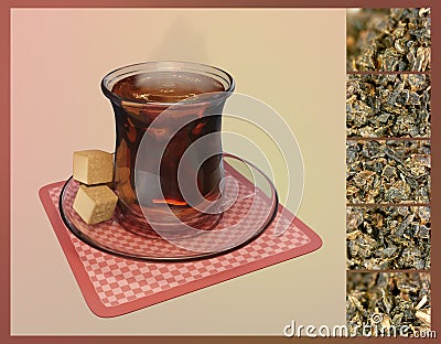 Microscope Snapshots: Black tea Stock Photo