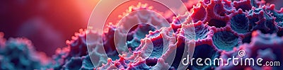 Microscopic hexagonal structures, vibrant color gradients, image, vibrant Stock Photo