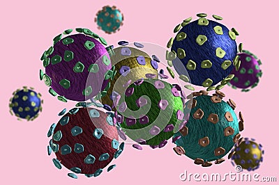 Covid19 Virus Variants Stock Photo