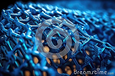the microscopic structure of a material, seen in nanoscale detail Stock Photo