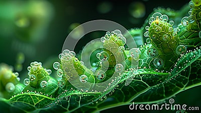 Microscopic world of a leaf Stock Photo