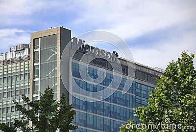 Microsoft Building Editorial Stock Photo