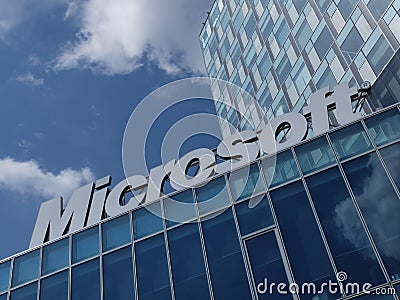 Microsoft Corporation Logo Editorial Stock Photo