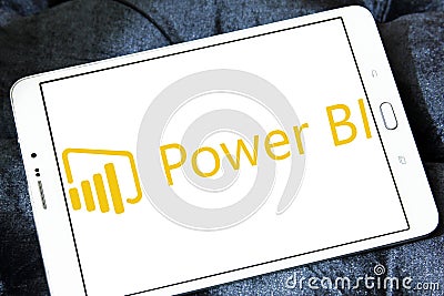 Microsoft Power BI logo Editorial Stock Photo