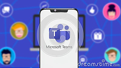 Microsoft Teams is a unified communication Editorial Stock Photo