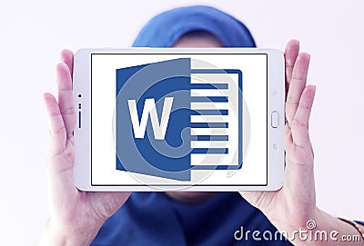 Microsoft word logo Editorial Stock Photo