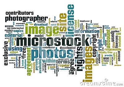 Microstock words Vector Illustration
