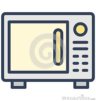 Microwave, Electronics Isolated Vector Icon That can be easily edited in any size or modified. Vector Illustration