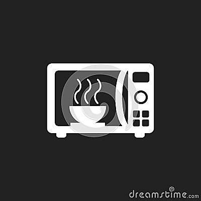 Microwave flat vector icon. Microwave oven symbol logo illustration. Vector Illustration