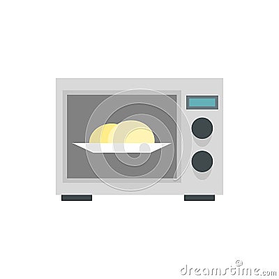 Microwave icon, flat style Vector Illustration