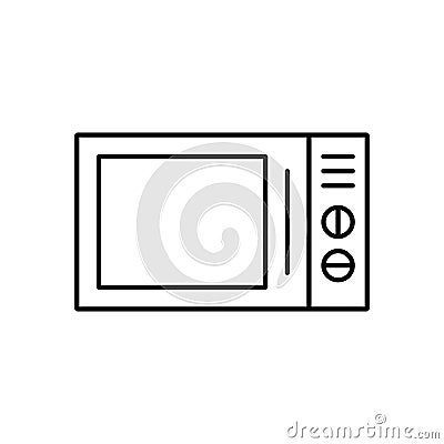 Microwave icon outline style and sing symbols Stock Photo