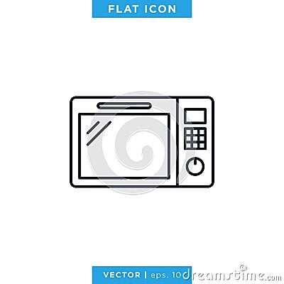 Microwave Icon Vector Design Template. Vector Illustration