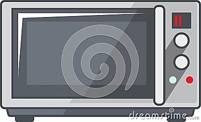 Microwave Oven Icon in flat style. Vector Illustration Vector Illustration