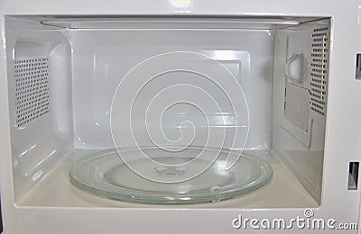 Microwave oven inside,empty microwave oven inside white Stock Photo