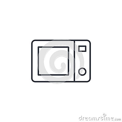 Microwave stove, household equipment, electric technology thin line icon. Linear vector symbol Vector Illustration