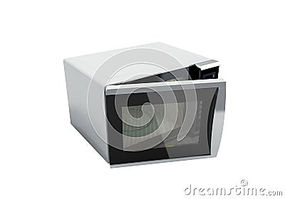 Microwave stove no shadow 3d illustration no shadow Cartoon Illustration
