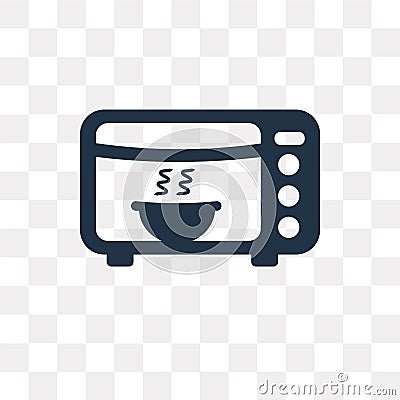 Microwave vector icon isolated on transparent background, Microwave transparency concept can be used web and mobile Vector Illustration