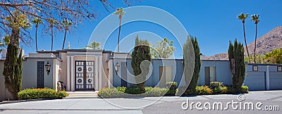 Mid-Century Modern Home Stock Photo