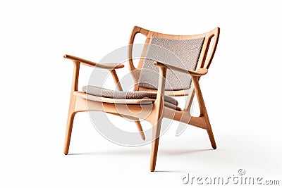 Mid-Century Scandinavian Lounge Chair: Danish Influence in a Minimalist Form Stock Photo