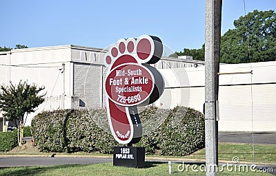 Mid-South Foot and Ankle Specialist, Memphis, TN Editorial Stock Photo