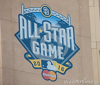 Mid-Summer Classic: All-Star Game, San Diego 2016 Editorial Stock Photo