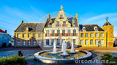 The medieval St. Jorisdoelen building in Historic City of Middelburg, the Netherlands Editorial Stock Photo