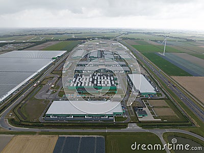 Middenmeer , 29th of August 2022, The Netherlands. Microsoft AMS06 datacenter computing center in Hollands Kroon. Data Editorial Stock Photo