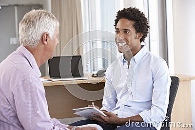 Middle Aged Man Having Counselling Session Stock Photo