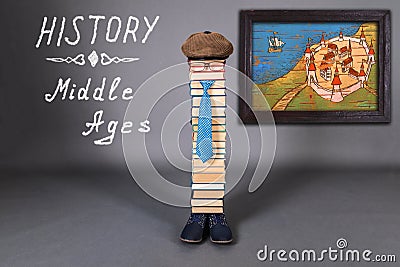 Middle Ages History funny education concept Stock Photo