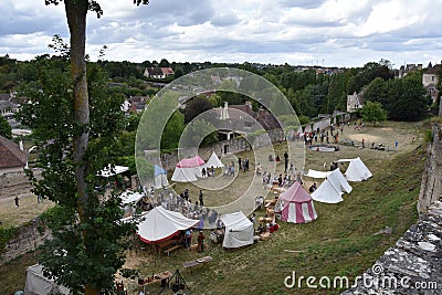 Medieval pageant in Falaise, Normandy Editorial Stock Photo