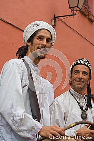 Middle Ages musicians Editorial Stock Photo