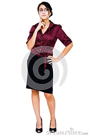 Middle Eastern woman thinking Stock Photo